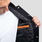 Men’s Black-Orange Varsity Letterman Jacket | Custom Team & Fashion Outerwear by Gotham Sporting Goods - Image 4