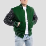Men’s Green-Black Varsity Jacket | Custom Team Uniform Jacket by Gotham Sporting Goods