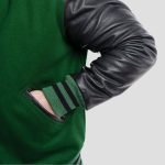 Men’s Green-Black Varsity Jacket | Custom Team Uniform Jacket by Gotham Sporting Goods - Image 2