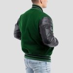 Men’s Green-Black Varsity Jacket | Custom Team Uniform Jacket by Gotham Sporting Goods - Image 3