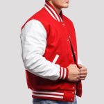 Premium Custom Red-White Varsity Jacket for Men | Wool & Leather Letterman by Gotham Sporting Goods - Image 4
