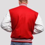 Premium Custom Red-White Varsity Jacket for Men | Wool & Leather Letterman by Gotham Sporting Goods - Image 5